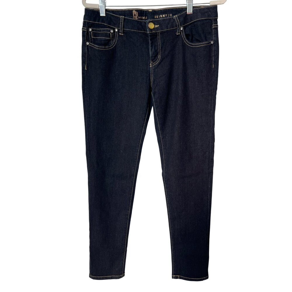 CP Jeans Skinny Denim Jeans Womens 11 Slim Blue Cotton Blend Dark Wash Retro Y2K